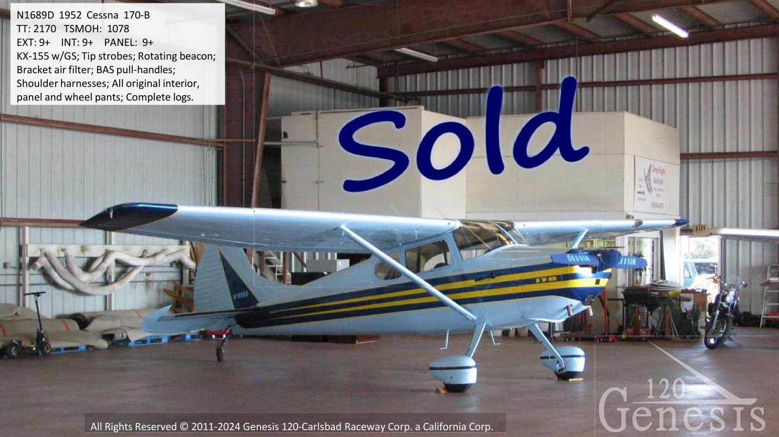 SOLD – 1952 CESSNA 170‑B